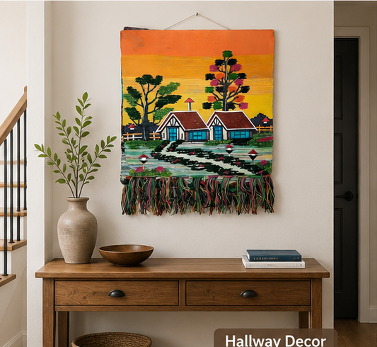 Jute Wall Hanging House