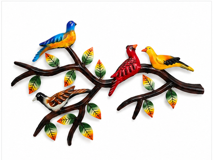 Wrought Iron Birds On Branch Wall Décor