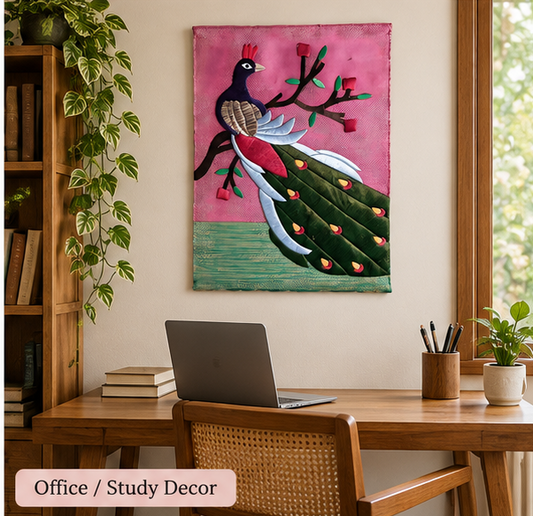 Jute Wall Hanging of Peacock