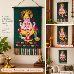 Jute Wall Hanging of Ganesh