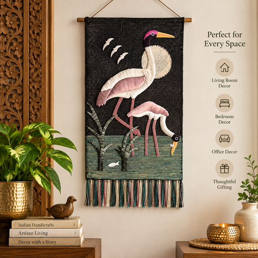 Jute Wall Hanging of Birds