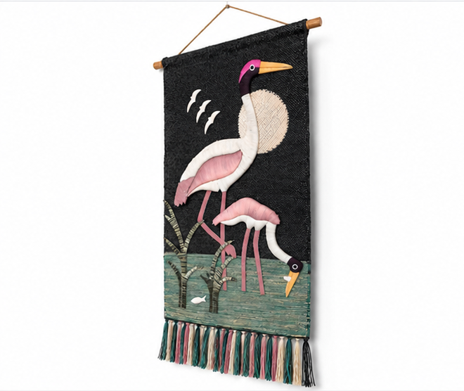 Jute Wall Hanging of Birds