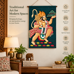 Jute Wall Hanging of Hanuman