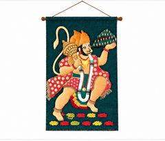 Jute Wall Hanging of Hanuman