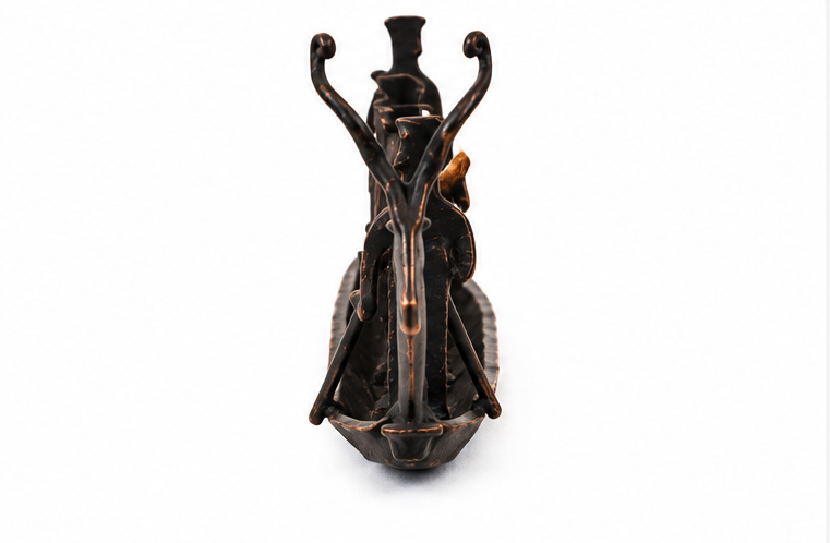 Tribal group with boat figurine