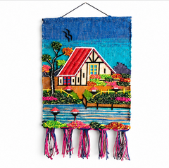 Jute Wall Hanging of House