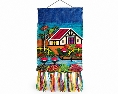 Jute Wall Hanging of a House