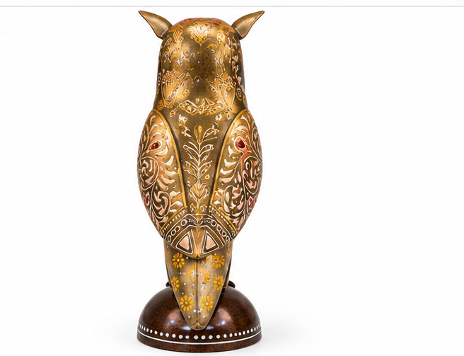 Colourful Antique Owl Set Of 2