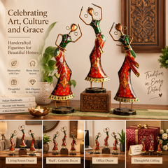 Rajasthani Dancing Ladies Figurine Set Of 3