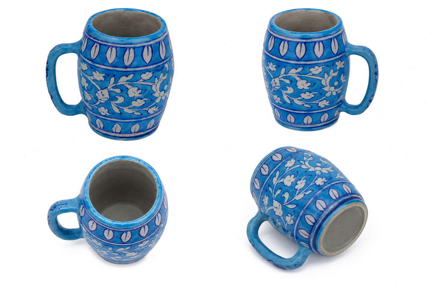 Handmade Beautiful Coffee Mug Blue Pottery Of Jaipur For Home Decor