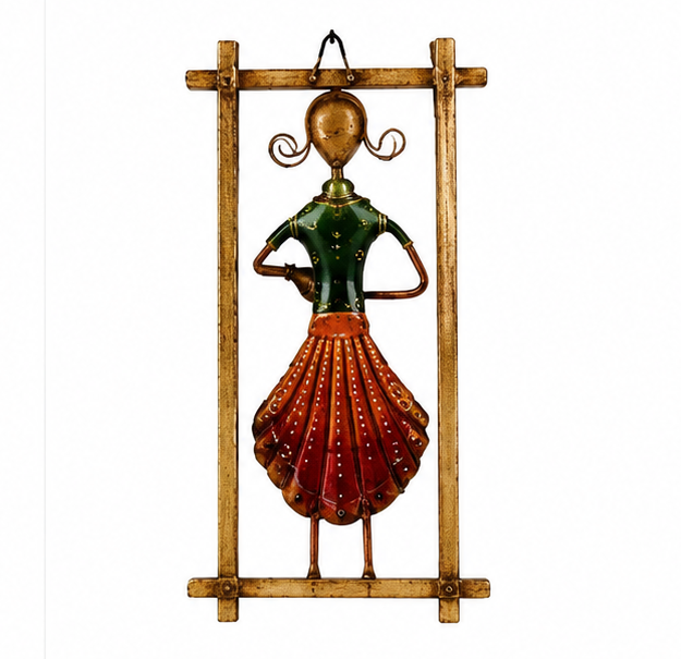 Metal Lady Musician Lady Set Of 3 Frames