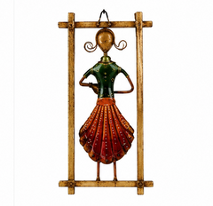 Metal Lady Musician Lady Set Of 3 Frames