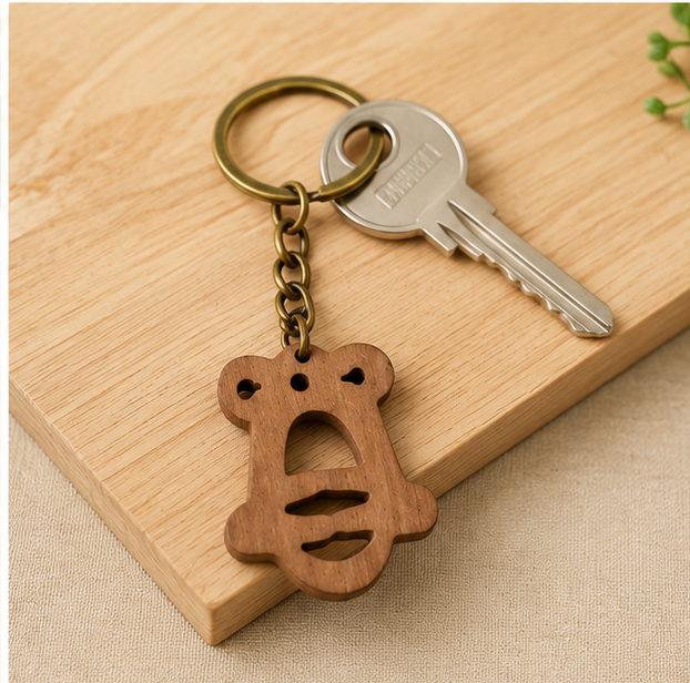 Wooden Jingle Bell Pendant