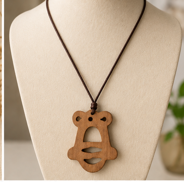 Wooden Jingle Bell Pendant