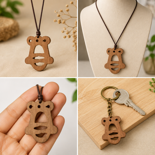Wooden Jingle Bell Pendant