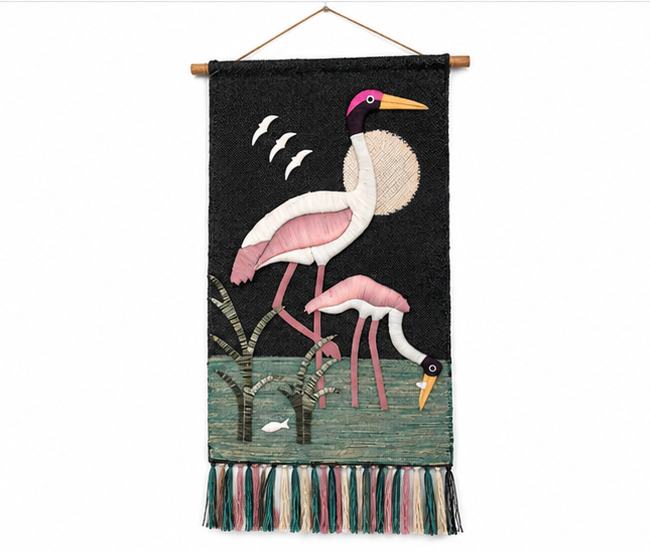 Jute Wall Hanging of Birds