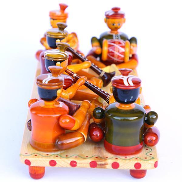 Authentic Folk Musicians Etikoppaka Wooden Toy of Shehnai