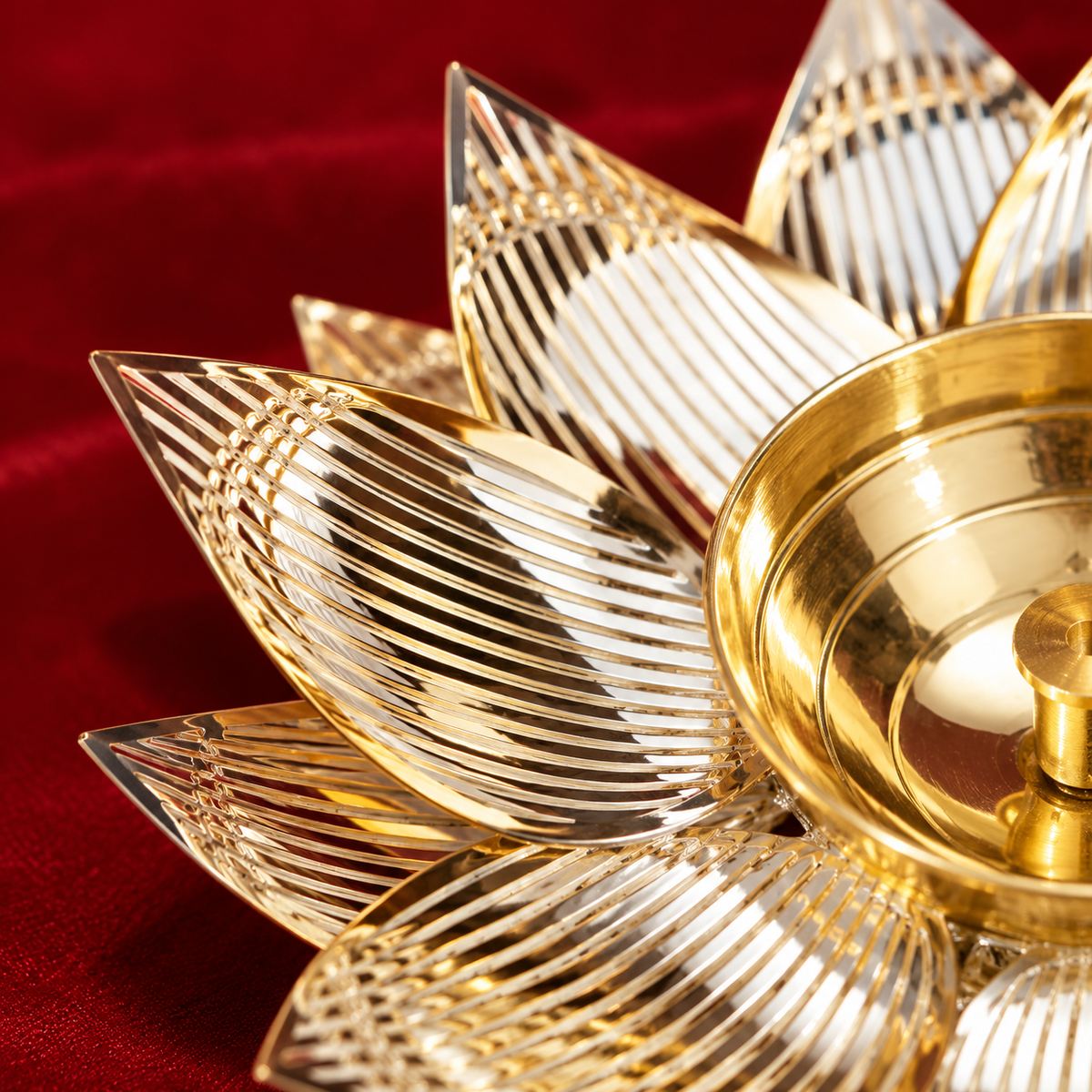 Chandni Kamal | Moradabad Silver-Finish Lotus Holder