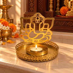 Vighnaharta's Shadow | Moradabad Iron Ganesha Diya