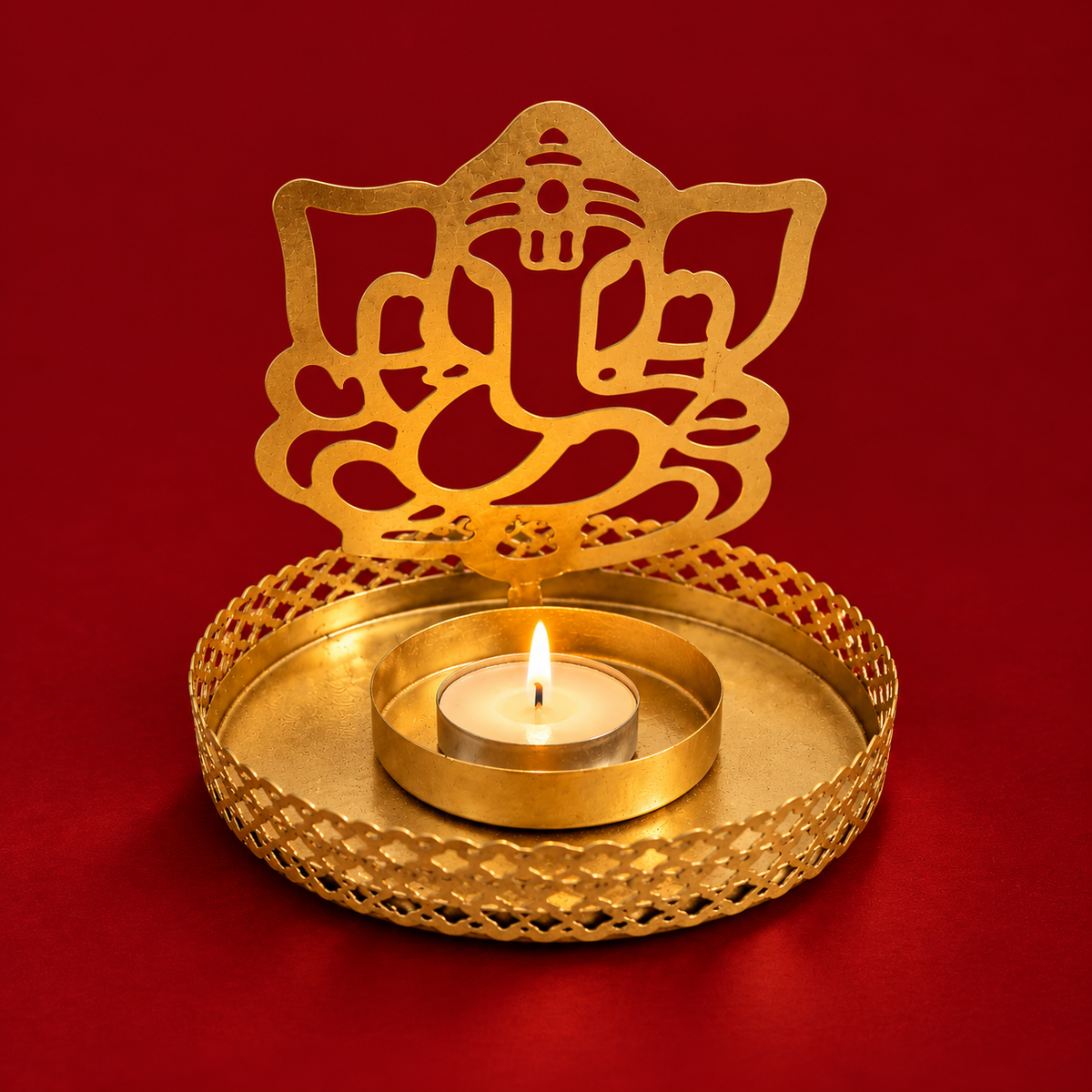 Vighnaharta's Shadow | Moradabad Iron Ganesha Diya