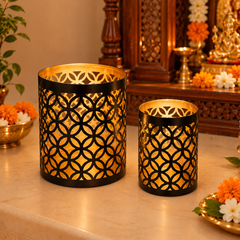 Jaali Glow | Moradabad Metal Candle Diffuser