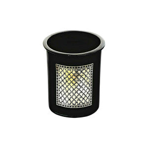 Handcrafted Bidriware Art Work Black Metal Pure Silver Inlay Pen Stand