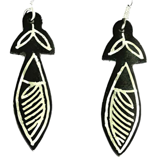 Handcrafted Bidriware Inlay Silver Earring For Girls