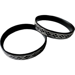 Bidriware Handcrafted Black Metal Hand Mirror Decorative Showpiece
