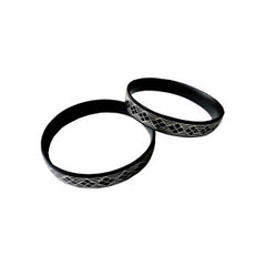 Handcrafted Bidriware Pure Silver Inlay Rhombus Kada for Women