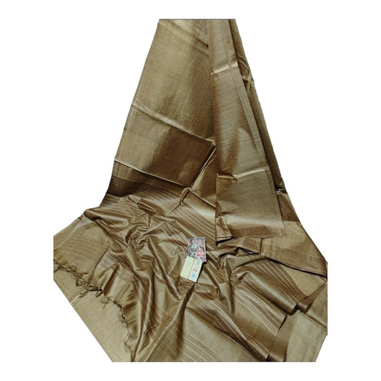 Handloom Beautiful Dark Brown Saree