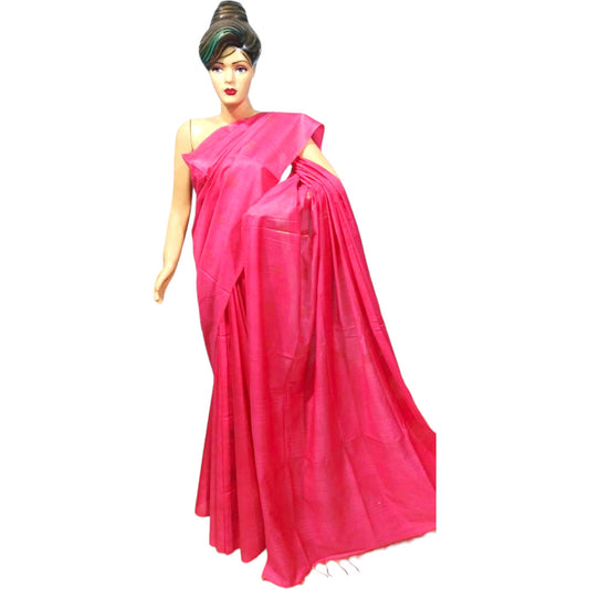 Handloom Kota Beautiful Dark Pink Saree