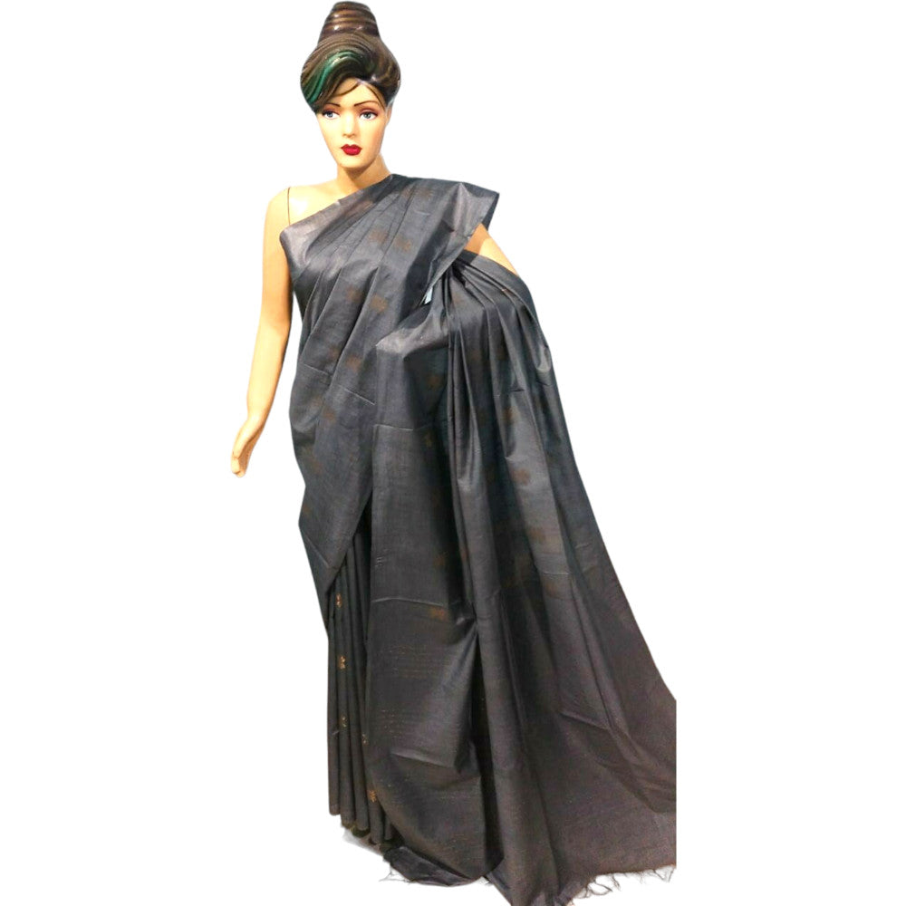 Handloom Beautiful Grey Saree