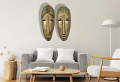 Iron Rajasthani Human Mask for Wall Decoration, Elegant and Artistic Iron Mask for Living Room, Bedroom, or Office, tylish Wall Hanging for Homes and Studios