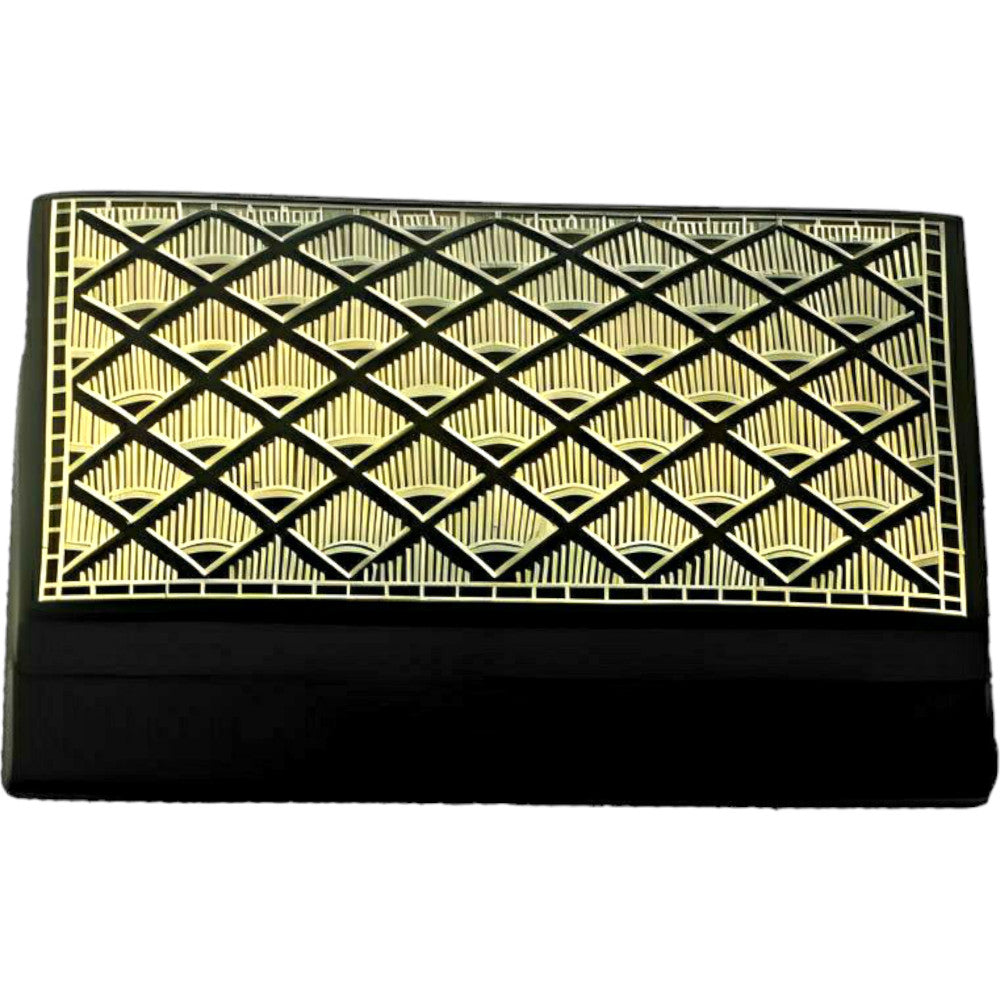 Karnataka Bidri Art Work Handcrafted Silver Inlay Jewellery Box