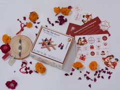 Wooden Tic Tac Toe Set- Kids Rakhi Combo 5