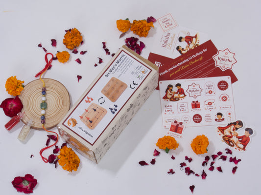 Six Men's Morris Board - Kids Rakhi Combo 6