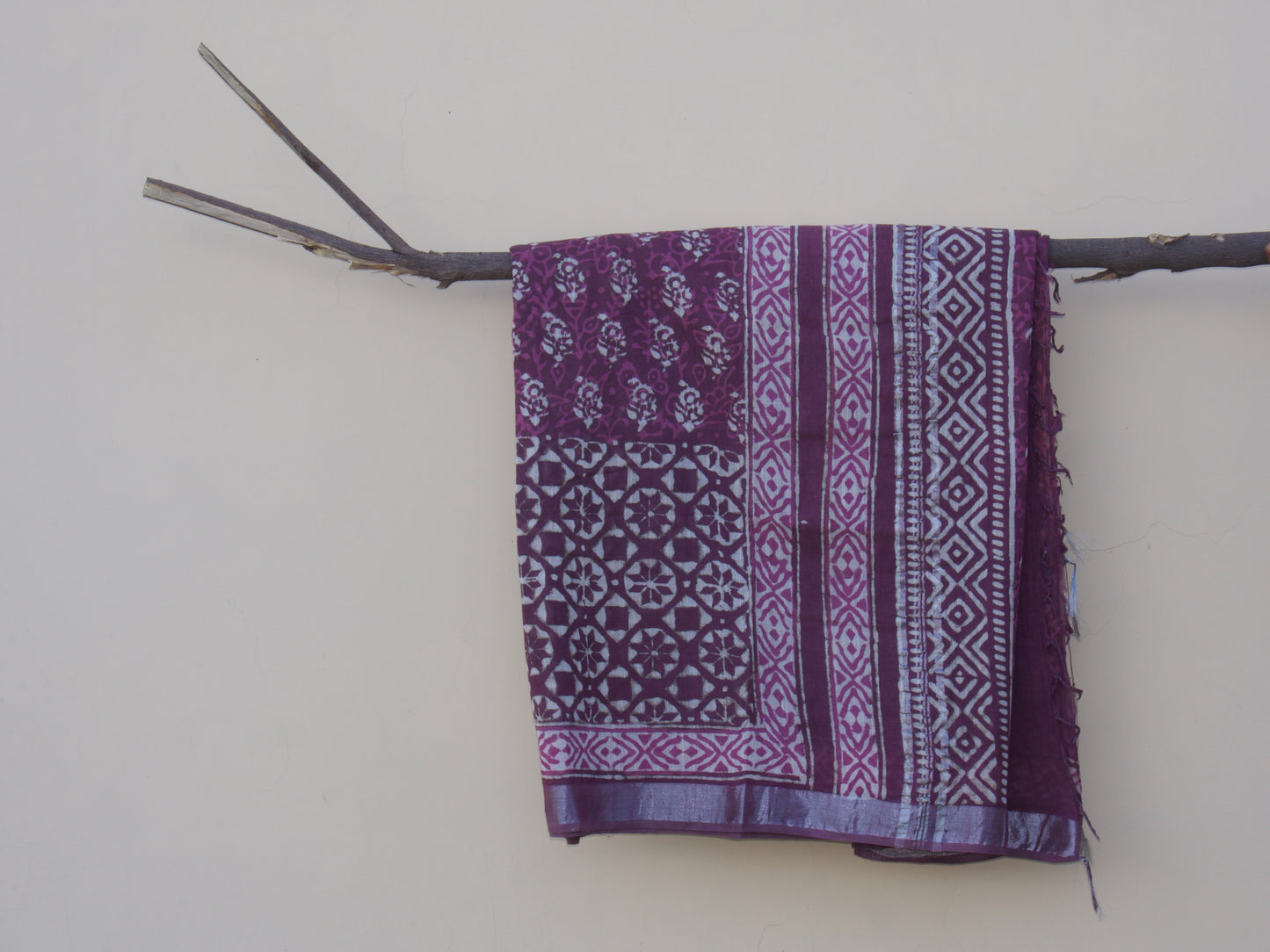 Linen Saree Set – Purple- Rakhi Return Gift for Sister Combo 3