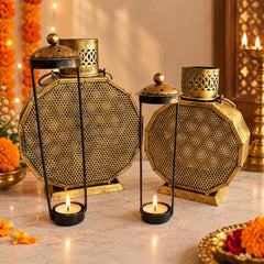Antique Vintage Lantern Set Of 2