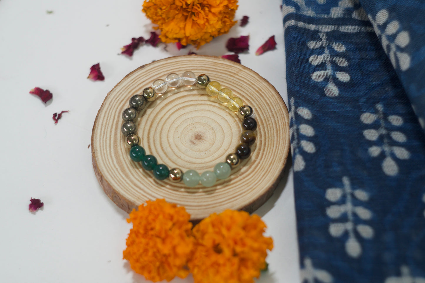 Linen Saree Set – Indigo-Rakhi Return Gift for Sister Combo 2