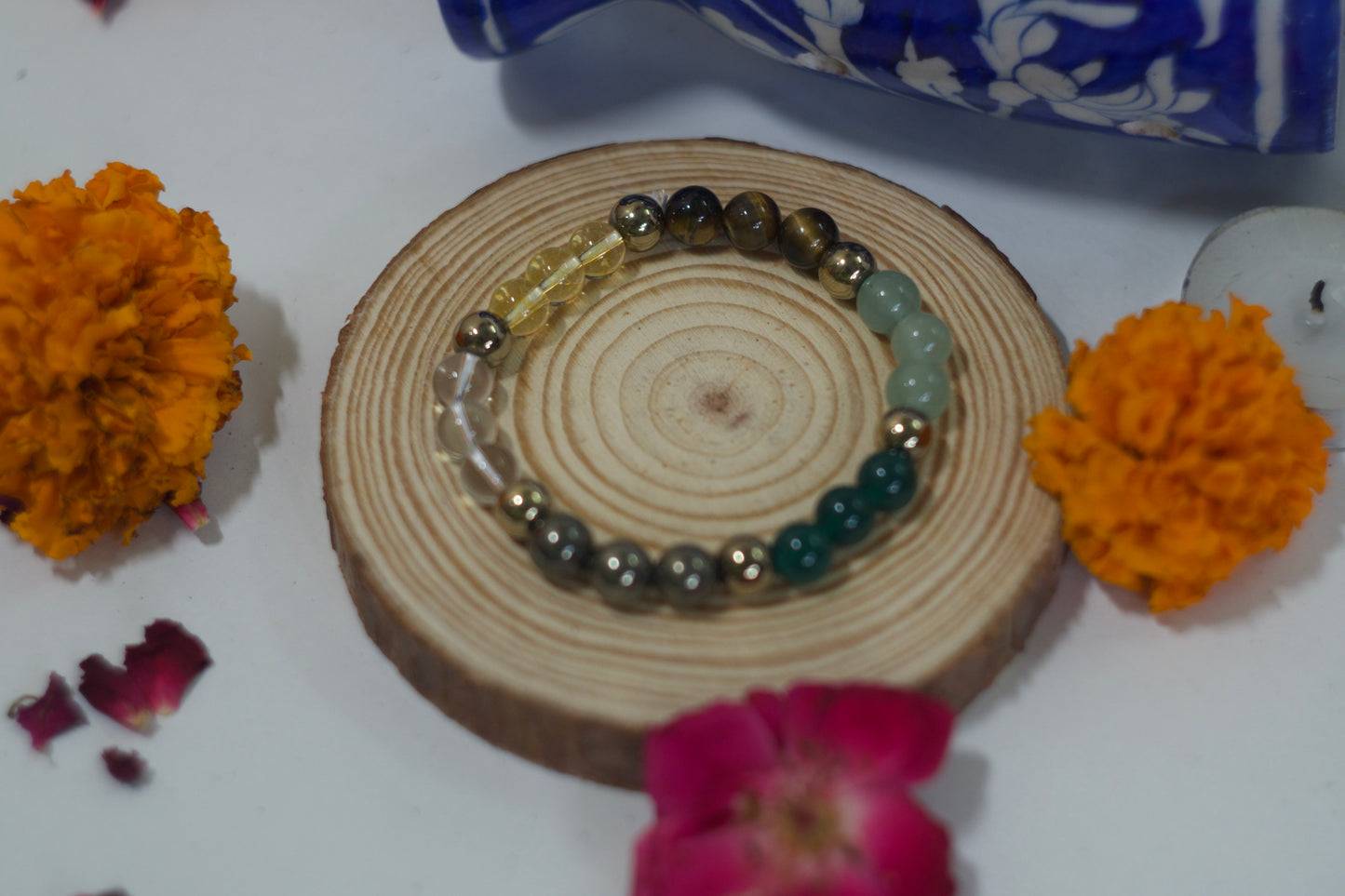 Blue Pottery Diffuser & Candle Set Style 02 Rakhi Return Gift for Sister Combo 9