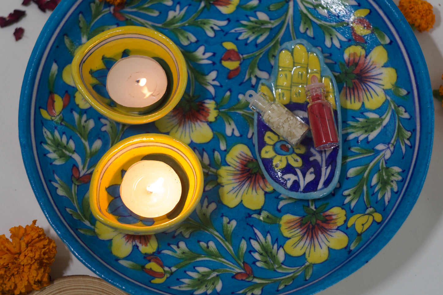 Jaipur Blue Pottery Rakhi Gift Hamper