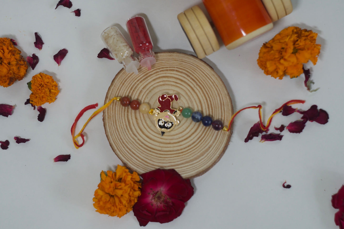 Wooden Tractor Rakhi Set - Kids Combo 1