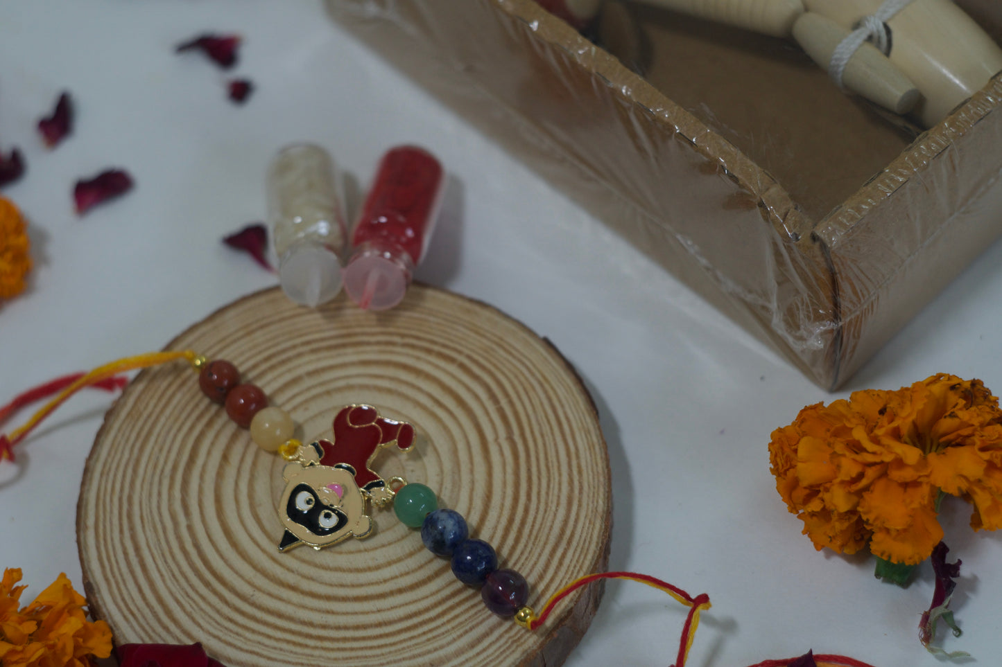 Spinning Top & Spindle Set- Kids Rakhi Combo 2