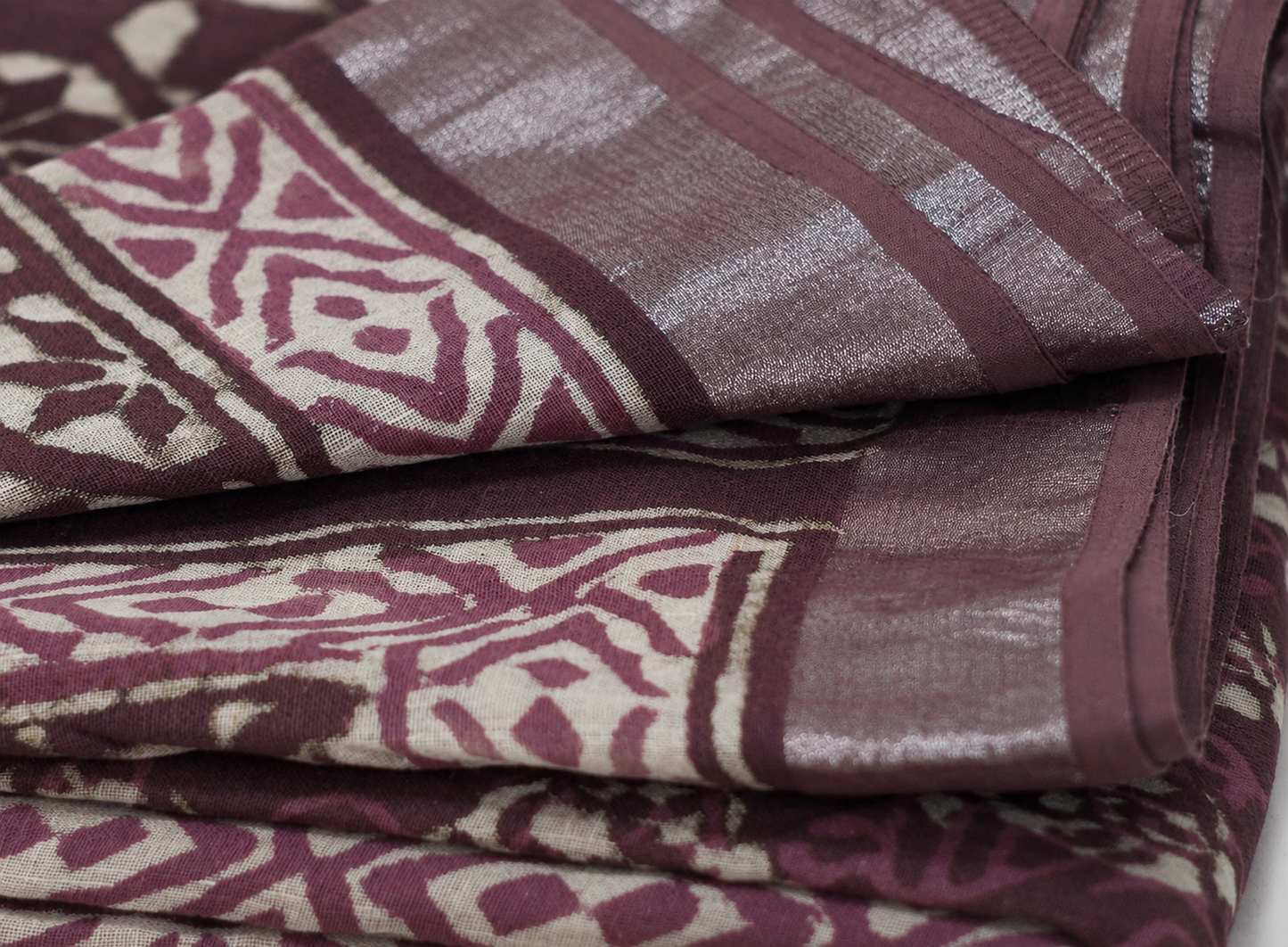 Linen Saree Set – Purple- Rakhi Return Gift for Sister Combo 3