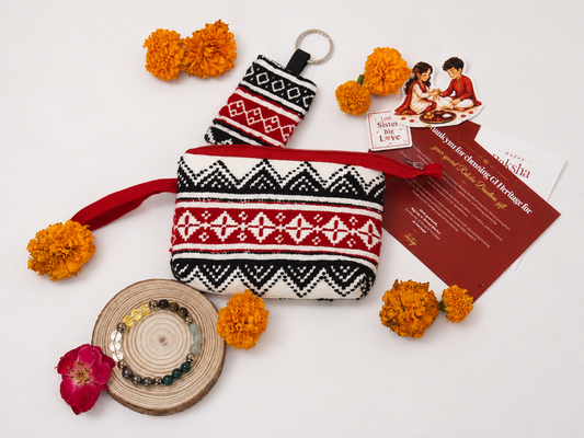 Toda Embroidery Accessory Set-Rakhi Return Gift for Sister Combo 4