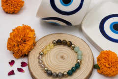 Blue Pottery Cup and Coaster Set – Evil Eye-Rakhi Return Gift for Sister Combo 6