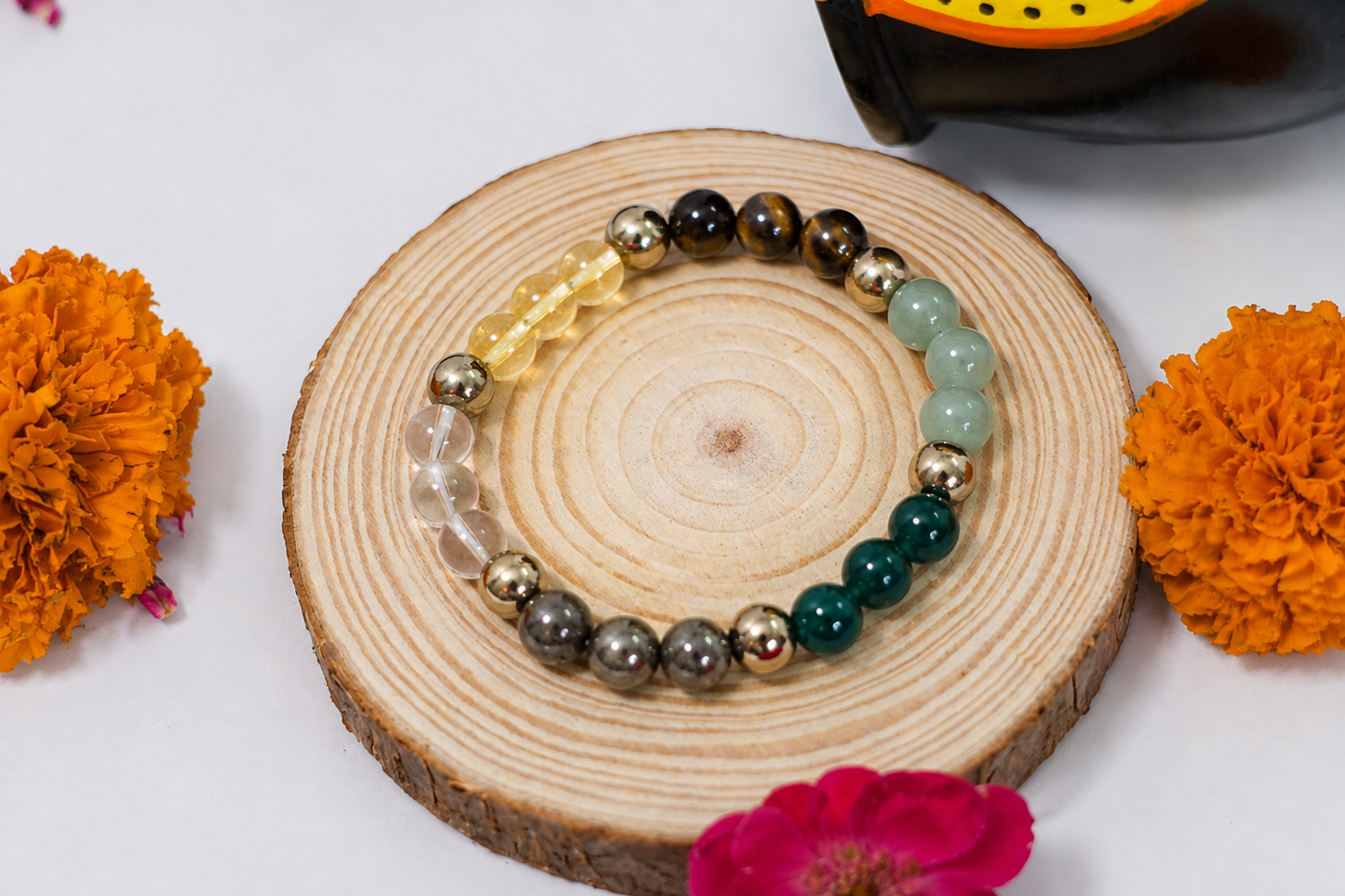 Black Pottery Pen Stand Rakhi Return Gift for Sister Combo 10