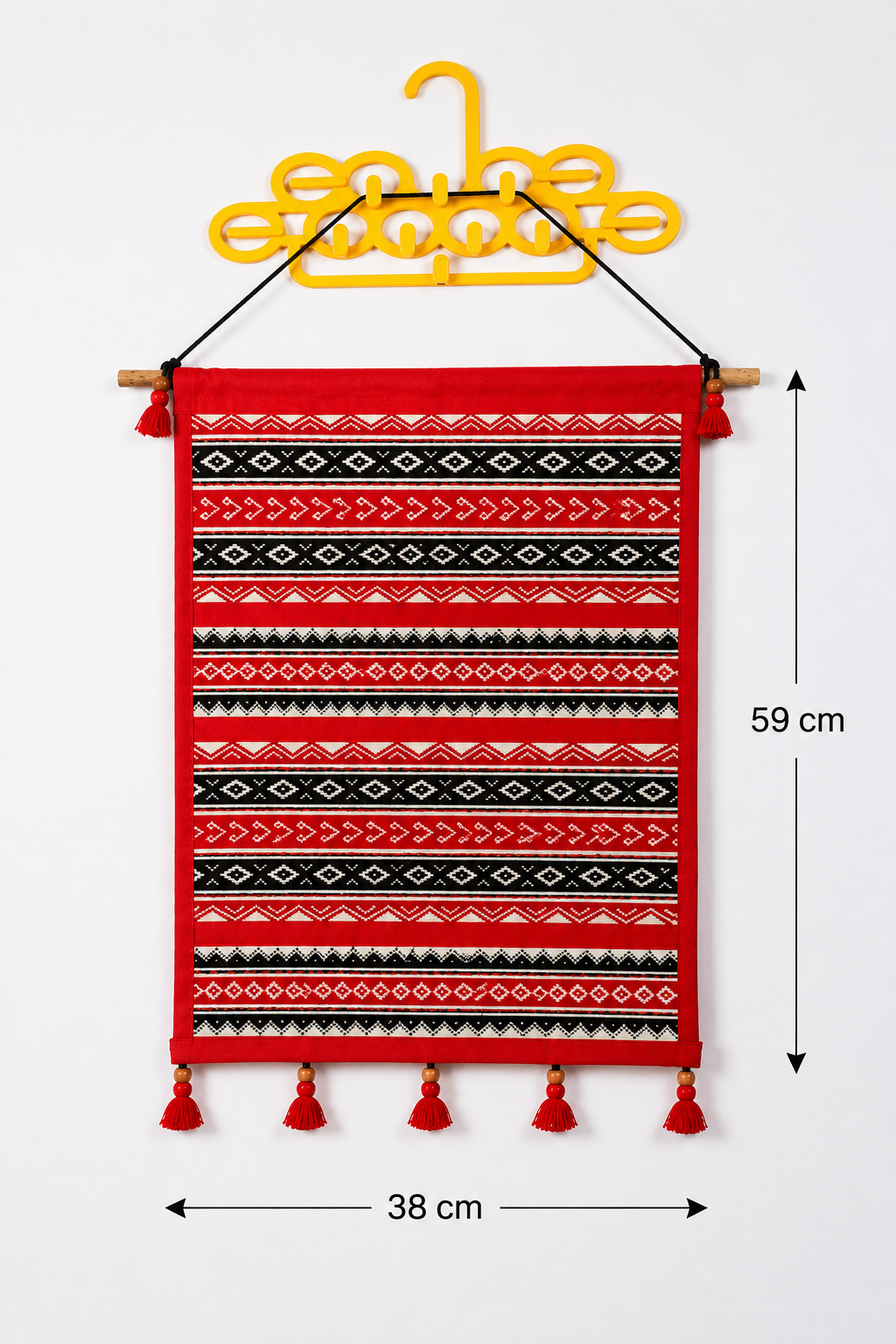 Toda Embroidered Patterned Wall Hanging