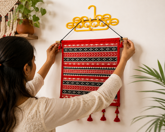Toda Embroidered Patterned Wall Hanging