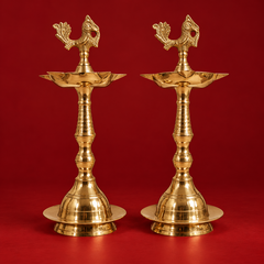 Malabar Deepam | Moradabad Brass Kerala Lamp Set